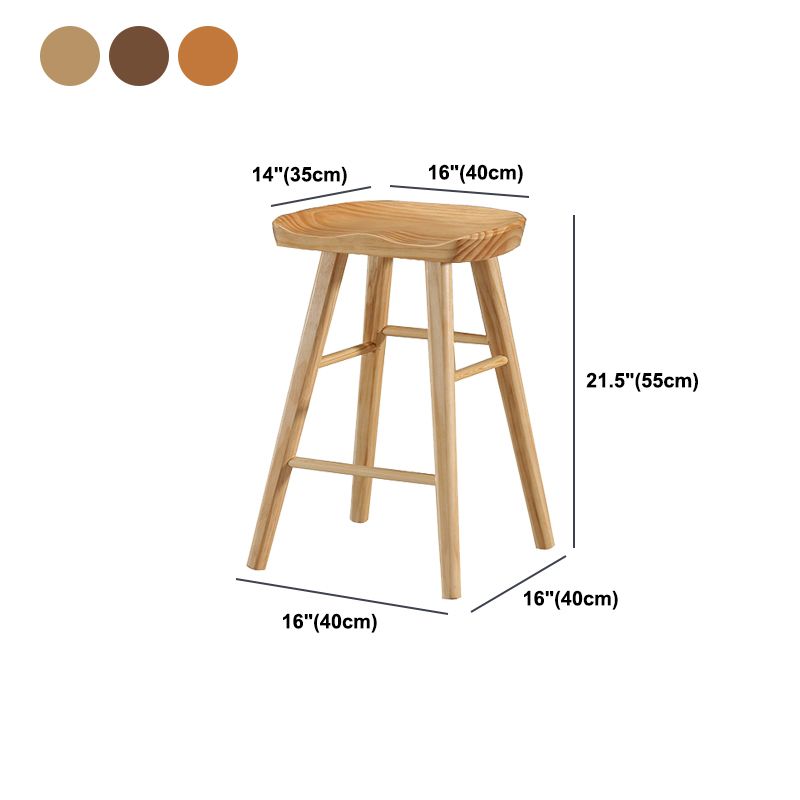 Coffee Shop Contemporary Wood Seat Barstool Wood 4 Legs Bar Stool with Pedal Clearhalo 'Bar Furniture' 'Bar Stools' 'bar_stools' 'furn' 'furn_bar_stools' 'Furniture' 'Kitchen & Dining Furniture' 1200x1200_1d5479b0-1cad-4c80-a679-9d74f461ed48