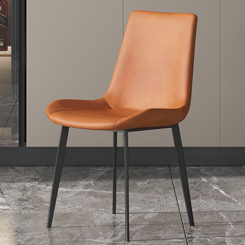 Metal Industrial Dining Room Chair Metallic Finish Parsons Dining Chair Clearhalo ' kitchen&dining_furn' 'Dining Chairs' 'Dining Tables & Seating' 'dining_chair' 'furn' 'furn_dining_chair' 'Furniture' 'furniture_dining_chair' 'Kitchen & Dining Furniture' 'kitchen' 1200x1200_1d56ecdf-71d2-4a22-b82f-34cf71a53708