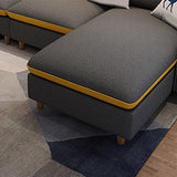 L-Shape High Back Sectional Slipcovered Straight Arm Sofa with Storage Clearhalo 'furn' 'furn_sectionals' 'Furniture' 'furniture_sectionals' 'Living Room Furniture' 'Sectionals' 1200x1200_1d58fb4d-6f07-4923-8199-7e8377eb905b