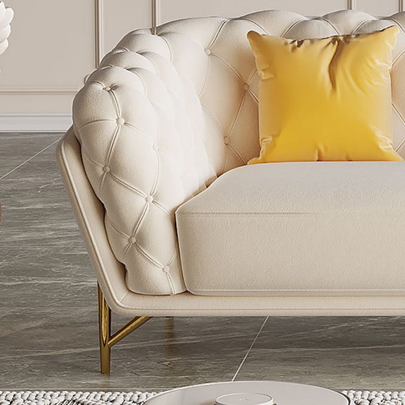 Sofá contemporáneo de Sofá con brazo de Tuxedo de Velvet con respaldo dividido con mechones