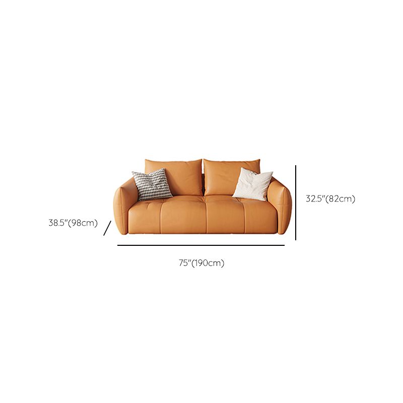 32"H Mid-Century Modern Sectional Sofa Leather Stain-Resistant Sleeper Sectional Clearhalo 'furn' 'furn_sectionals' 'Furniture' 'Living Room Furniture' 'Sectionals' 1200x1200_1d5a7609-228a-46e6-8866-f548bbe4bf2f