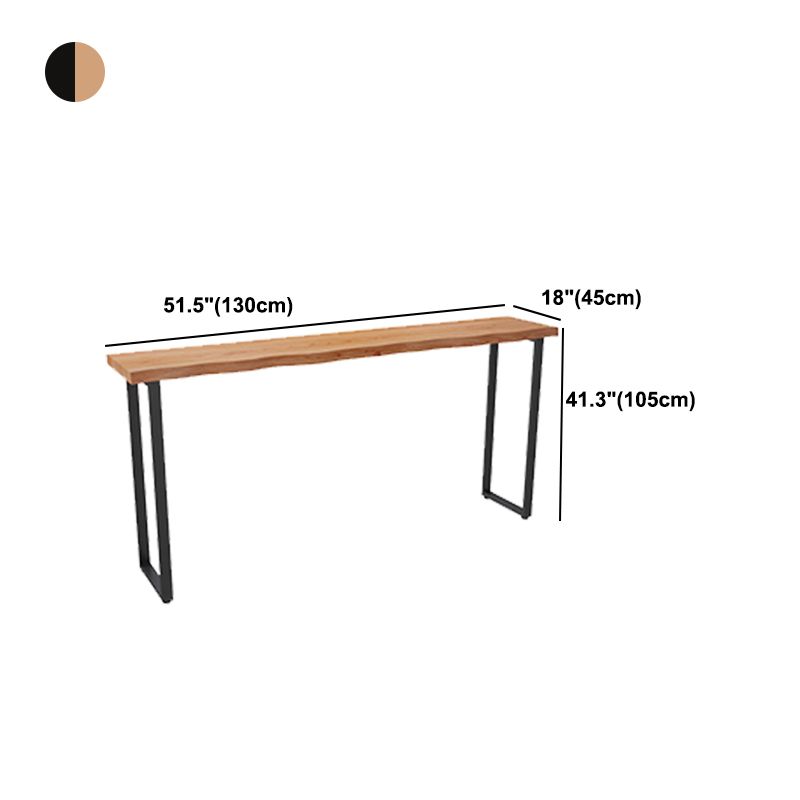 Brown Modern Style Table Solid Wood and Iron Coffee Shop Bar Table Clearhalo 'Bar Furniture' 'Bar Tables' 'bar_tables' 'furn' 'furn_bar_tables' 'Furniture' 'furniture_bar_tables' 'Kitchen & Dining Furniture' 1200x1200_1d5ee524-7f0c-4e1f-af43-c6c0742e19be