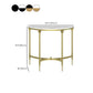 Glam Marble Accent Table Half Moon Sofa Console Table for Hall