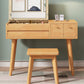 Scandinavian 3-Drawer Solid Wood Flip-top Dressing Vanity Make-up Table Clearhalo 'Bedroom Furniture' 'furn' 'furn_makeup_vanities' 'Furniture' 'Makeup Vanities' 'makeup_vanities' 1200x1200_1d5fc2bc-fd5e-4fde-9480-b4990415b0d5