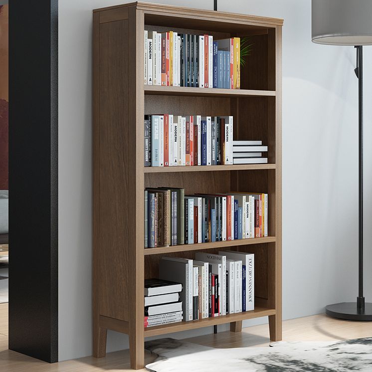 Contemporary Standard Bookcase Closed Back Wooden Bookshelf with Shelves Clearhalo 'Bookcases' 'furn' 'furn_bookcases' 'Furniture' 'Office Furniture' 1200x1200_1d60b180-5e4e-4ad5-8def-2a730aea9225
