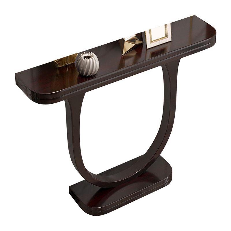 Solid Wood Console Table 33.46" Tall 1-shelf Accent Table for Hall