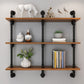 Brown Bookshelf Industrial Style Wall Mounted Bookcase for Home Office Clearhalo 'Bookcases' 'furn' 'furn_bookcases' 'Furniture' 'furniture_bookcases' 'Office Furniture' 1200x1200_1d63b21c-ac85-4894-b4bb-4e5ac7aad9e9