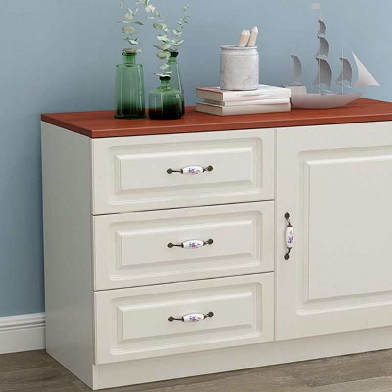 Modern White Accent Chest with Drawers 15.74" Wide Side Cabinet