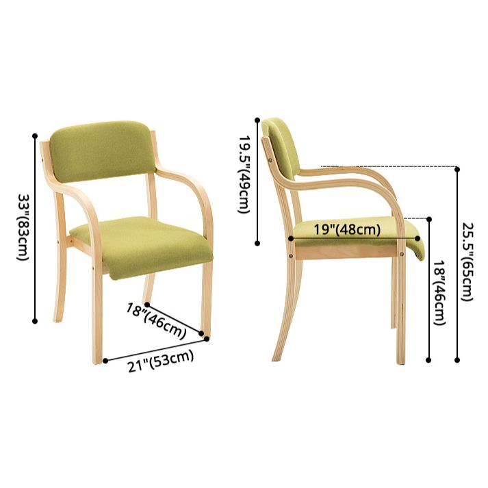 Home Scandinavian Arm Chair Open Back Wood Upholstered Dining Room Chair Clearhalo ' kitchen&dining_furn' 'Dining Chairs' 'Dining Tables & Seating' 'dining_chair' 'furn' 'furn_dining_chair' 'Furniture' 'furniture_dining_chair' 'Kitchen & Dining Furniture' 'kitchen' 1200x1200_1d667d85-6bbb-4069-9c3d-a97e22197613