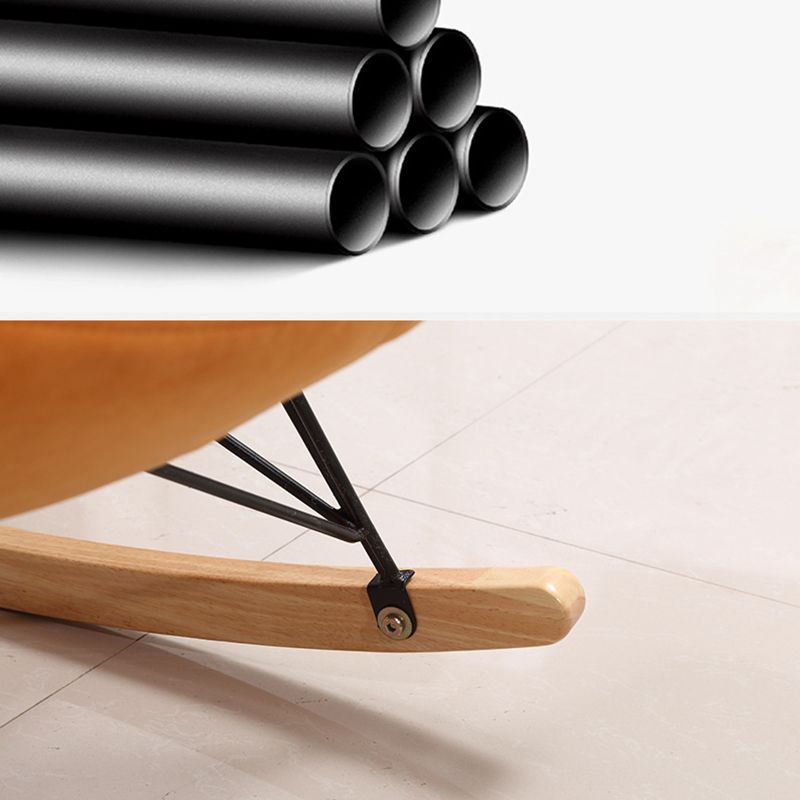 Chaise de rocker de style moderne à fuseau de fuseau de fuseau chaise de culbuteur avec ottoman