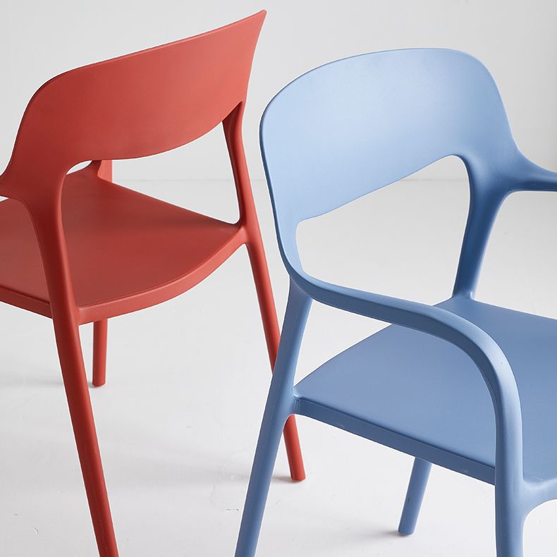 Plastic Stackable Dining Chair Contemporary Design Multicolor Arm Chair Clearhalo ' kitchen&dining_furn' 'Dining Chairs' 'Dining Tables & Seating' 'dining_chair' 'furn' 'furn_dining_chair' 'Furniture' 'furniture_dining_chair' 'Kitchen & Dining Furniture' 'kitchen' 1200x1200_1d680d0f-484f-488e-a1d6-f98e1d57136a
