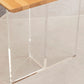 Mesa de comedor rectangular con pedestal doble, mesa de madera moderna para cocina