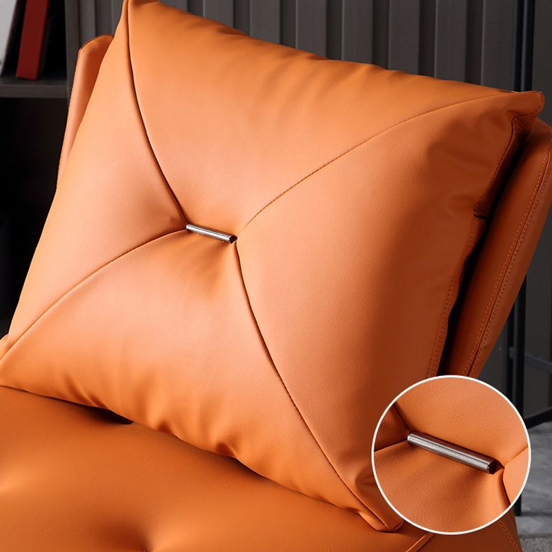 Modern Pillow Back Armless Leather Living Room Parsons Chair Clearhalo 'Accent Chairs' 'accent_chairs' 'Chairs & Seating' 'furn' 'furn_accent_chairs' 'Furniture' 'Living Room Furniture' 1200x1200_1d683d83-b02b-40d3-a104-71cb75617810