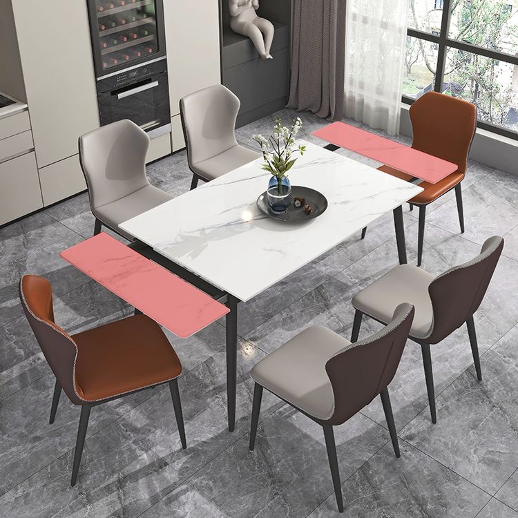 Modern Stone Dining Table Set 1/4/5/7 Pieces Dining Set for Home Use Clearhalo 'Dining Room Sets' 'Dining Tables & Seating' 'dining_room_set' 'furn' 'furn_dining_room_set' 'Furniture' 'furniture_dining_room_set' 'Kitchen & Dining Furniture' 1200x1200_1d696b72-aa11-48e0-bc97-a1d90f95b0fc
