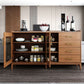 Zeitgenössischer Sideboard Brauner Holzrahmen Sideboard mit Tür und Schublade für Esszimmer