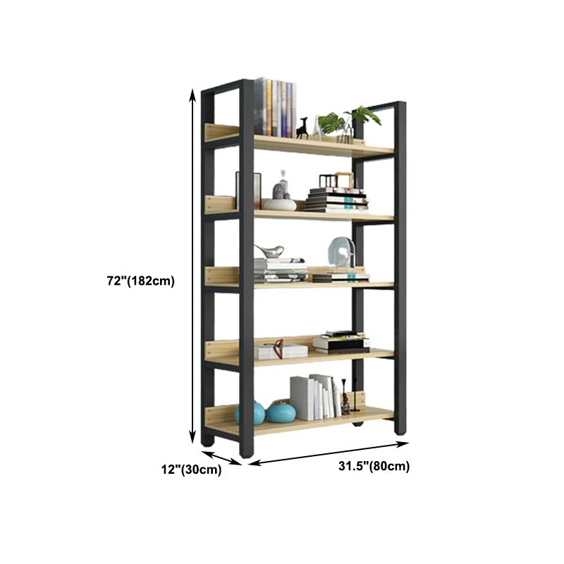 Modern Etagere Mental Bookcase Open Back Bookshelf for Balcony and Living Room Clearhalo 'Bookcases' 'furn' 'furn_bookcases' 'Furniture' 'Office Furniture' 1200x1200_1d6e51e7-4ebe-4c72-b11f-192d220ff070