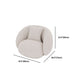 White Wool Curved Sofa Modern Armless Sofa with Tight Back for Living Room