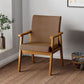Mid-century Modern Rubberwood Solid Wood Frame Basic Four Leg Accent Armchair