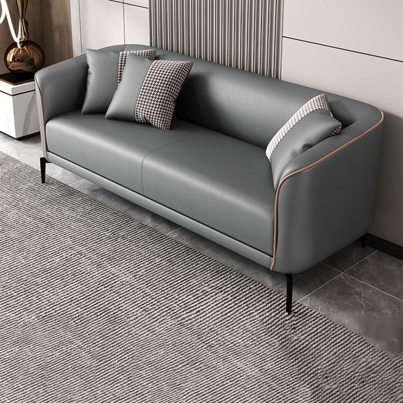 Divano in pelle finta contemporanea con sedile a cuscino singolo di divano in smoking da smoking da 3 posti