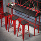 Black and Red Counter Set Industrial 1/4 Pieces Rectangle Wood Counter Set Clearhalo 'Bar Furniture' 'furn' 'furn_home_bar_bar_sets' 'Furniture' 'Home Bars & Bar Sets' 'home_bar_bar_sets' 'Kitchen & Dining Furniture' 1200x1200_1d723511-28bb-4201-8a97-b8b20683d4ad