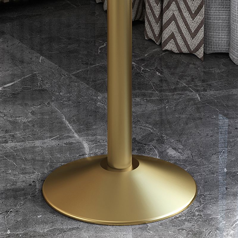 丸い焼結石トップテーブル現代のメタルベースダイニングテーブル