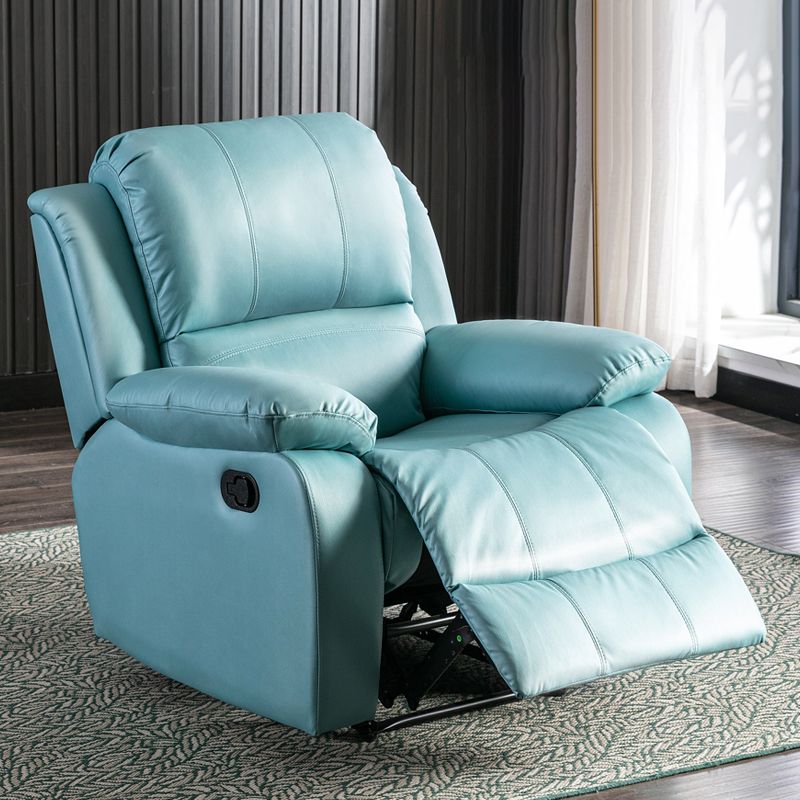 Traditional Standard Recliner Metal Indoor Swiveling Manual-Push Botton Clearhalo 'Chairs & Seating' 'furn' 'furn_recliners' 'Furniture' 'Living Room Furniture' 'Recliners' 1200x1200_1d72e2ce-aafd-4637-af8f-d94a87c4ec80