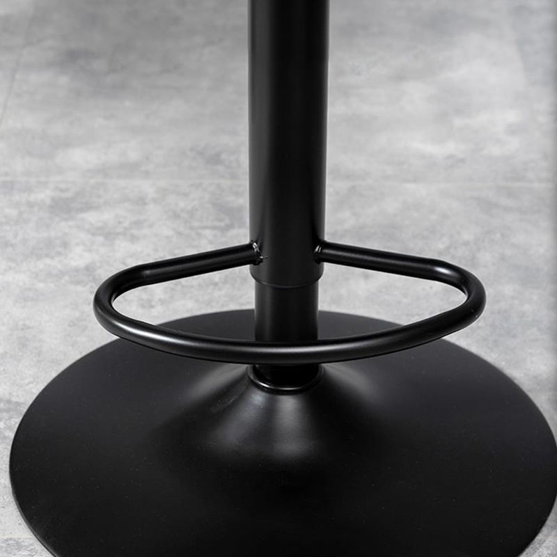 Contemporary Liftable Bar-stool Low Back Bar Stool with Metal Legs Clearhalo 'Bar Furniture' 'Bar Stools' 'bar_stools' 'furn' 'furn_bar_stools' 'Furniture' 'furniture_bar_stools' 'Kitchen & Dining Furniture' 1200x1200_1d74628b-8d94-4605-a09e-e45d20a8ebea