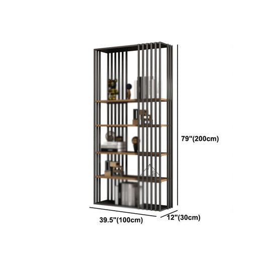 Modern Style 4-Shelf Bookshelf Open Black Shelf Bookcase for Study Room Clearhalo 'Bookcases' 'furn' 'furn_bookcases' 'Furniture' 'furniture_bookcases' 'kitchen' 'kitchen_bookcases' 'Living Room Furniture' 'Office Furniture' 1200x1200_1d74cff7-04d0-4bdc-b6e1-8d1a212a9dd1