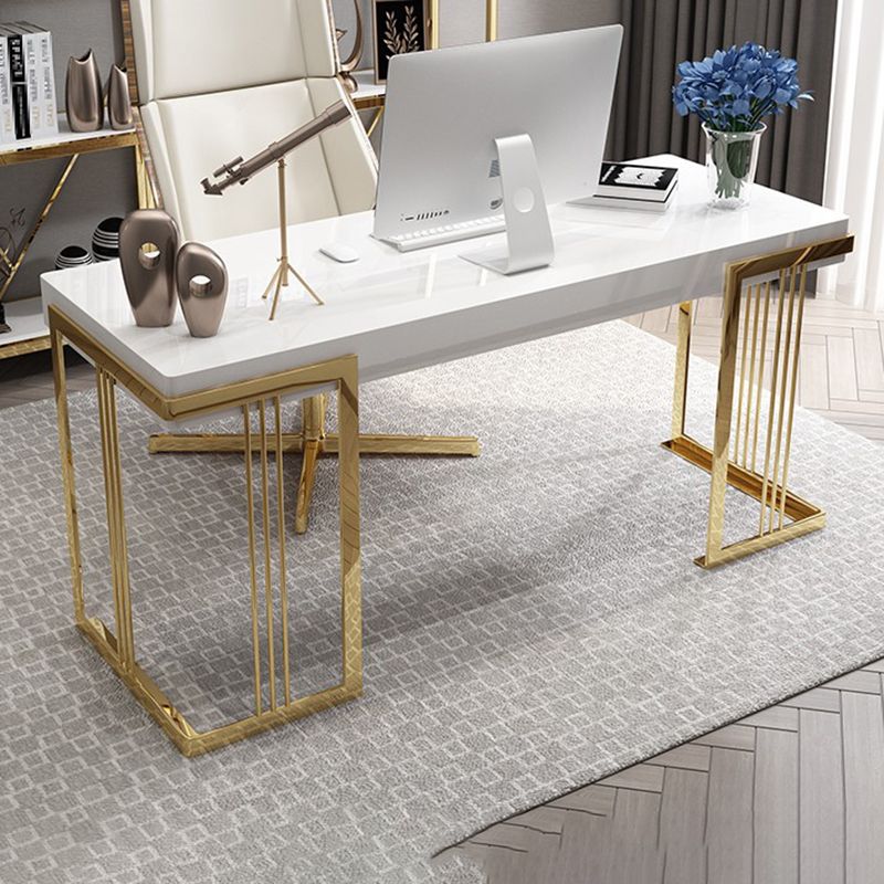 Bureau d'écriture en bois contemporain Bureau de chambre à coucher avec des jambes en métal