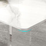 Modern 1/2/5/7 Pieces Dining Set Rectangle Stone Dining Table for Dining Room Clearhalo 'Dining Room Sets' 'Dining Tables & Seating' 'dining_room_set' 'furn' 'furn_dining_room_set' 'Furniture' 'furniture_dining_room_set' 'Kitchen & Dining Furniture' 1200x1200_1d7722bb-f79f-429b-90dc-b3bb724081a9