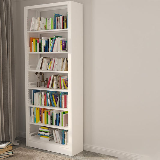 Modern Open Back Bookshelf Vertical Metal Bookcase with Shelves