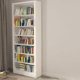 Modern Open Back Bookshelf Vertical Metal Bookcase with Shelves