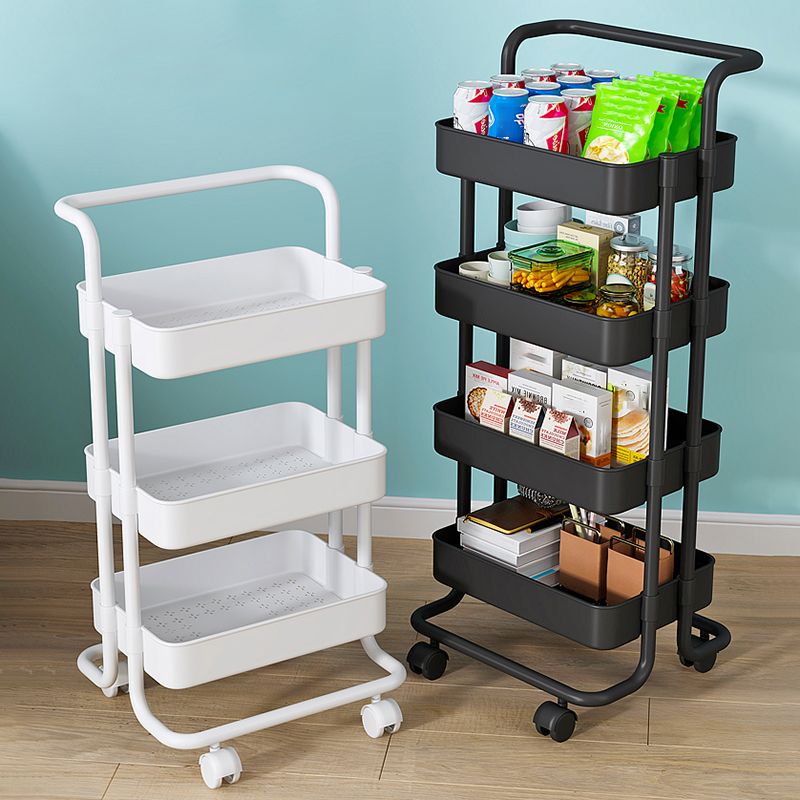 Open Industrial Etagere Bookshelf Steel Frame Plastic Shelf Bookshelf with Caster Wheels Clearhalo 'Bookcases' 'furn' 'furn_bookcases' 'Furniture' 'furniture_bookcases' 'Office Furniture' 1200x1200_1d7948a3-1067-4f73-a344-e6e2eedb3a14