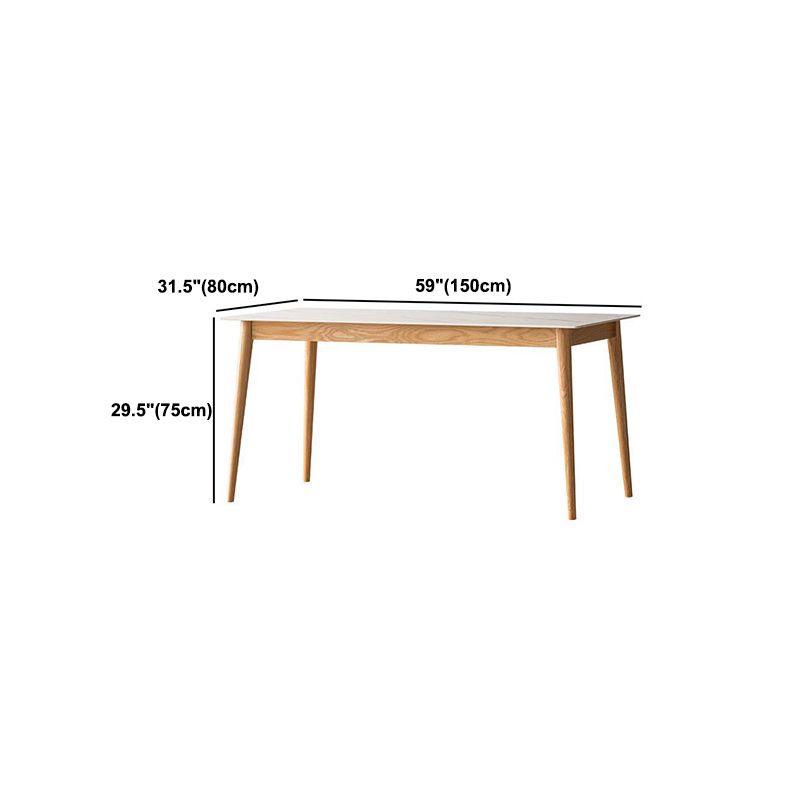 Tavolo da pranzo top in pietra tradizionale tavolo da pranzo del rettangolo di lusso con 4 gambe in legno