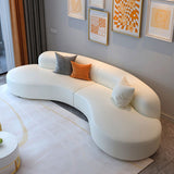 Curved Armless Sectional Sofa Faux Leather Stain-resistant Sectional Clearhalo 'furn' 'furn_sectionals' 'Furniture' 'Living Room Furniture' 'Sectionals' 1200x1200_1d7a2d30-bc20-45d7-bc1d-9e7611c68285