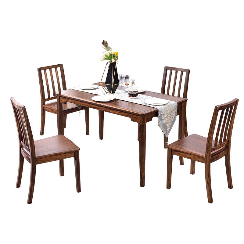 Traditional Rectangle Table Set 1/2/5 Pieces Dining Set for Home Clearhalo 'Dining Room Sets' 'Dining Tables & Seating' 'dining_room_set' 'furn' 'furn_dining_room_set' 'Furniture' 'Kitchen & Dining Furniture' 1200x1200_1d7ab42e-7714-480a-83ab-236c184d52e0