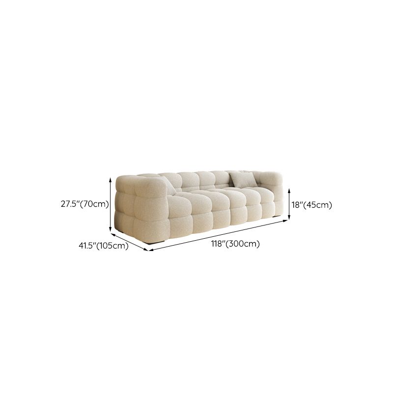 Nordic Biscuit Back Wool Sofa Tuxedo Arm 41.3"d Sofa in Cream Clearhalo 'furn' 'furn_sofas' 'Furniture' 'Living Room Furniture' 'Sofa' 'sofas' 1200x1200_1d7b3330-2c9c-40f4-9429-07c4d0d89f31