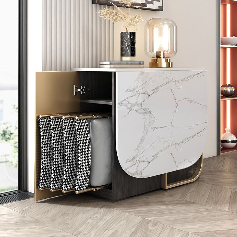 Modern 1/2/3/5 Pieces Foldable Dining Table Set with Sintered Stone Rectangle Dinette Set Clearhalo 'Dining Room Sets' 'Dining Tables & Seating' 'dining_room_set' 'furn' 'furn_dining_room_set' 'Furniture' 'furniture_dining_room_set' 'Kitchen & Dining Furniture' 'kitchen&dining_furn' 'kitchen' 1200x1200_1d7db7df-9dad-435e-9a17-6a50c89ccb0f