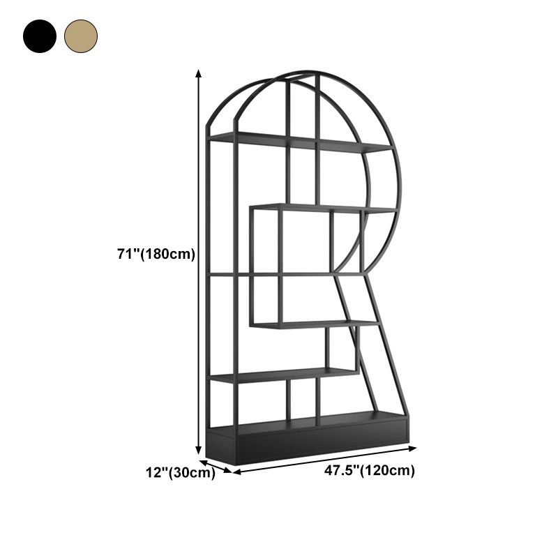 Urban Metal Etagere Bookshelf Vertical Open Bookcase for Home Office Clearhalo 'Bookcases' 'furn' 'furn_bookcases' 'Furniture' 'furniture_bookcases' 'Office Furniture' 1200x1200_1d8058fd-262d-44b0-9cc0-90db242d38b9