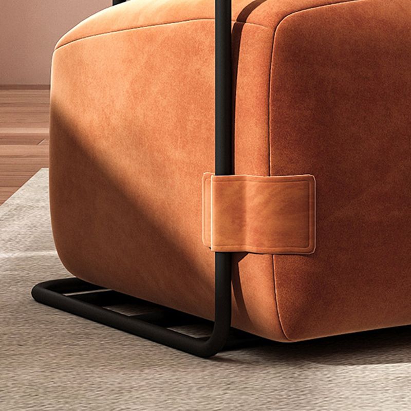 Contemporary Solid Color Accent Armchair Arms Included Orange Arm Chair for Living Room Clearhalo 'Accent Chairs' 'accent_chairs' 'Chairs & Seating' 'furn' 'furn_accent_chairs' 'Furniture' 'Living Room Furniture' 1200x1200_1d806621-daa7-420d-816d-8280cb73443e