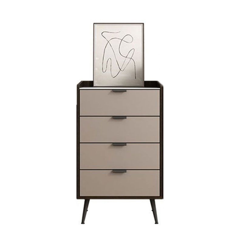 Commode de rangement verticale contemporaine en pierre pour chambre à coucher avec tiroirs