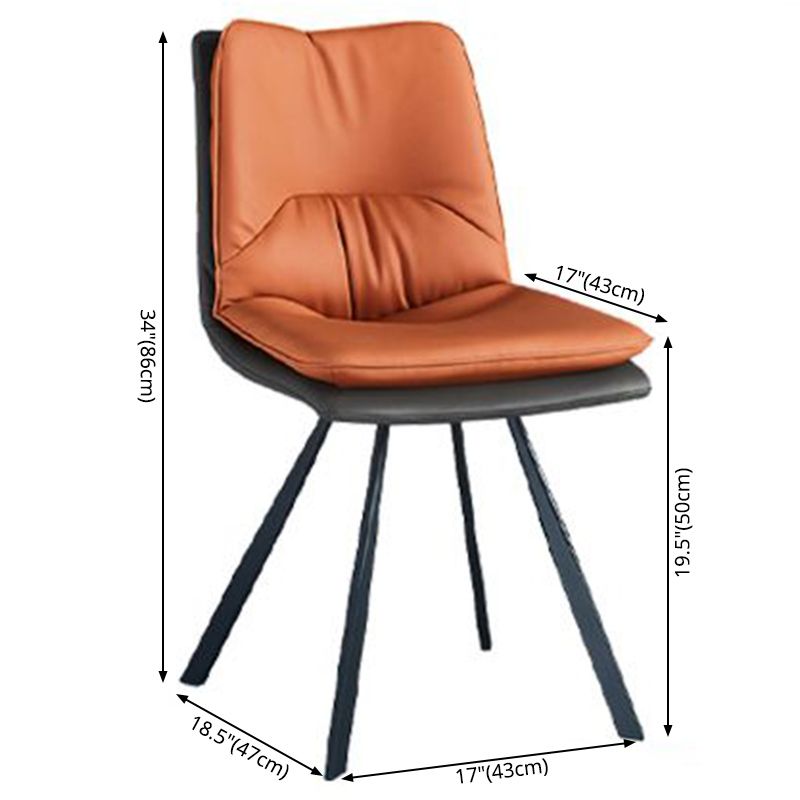 PU Leather Contemporary Restaurant Side Chair Parsons Matte Finish Dining Chair Clearhalo ' kitchen&dining_furn' 'Dining Chairs' 'Dining Tables & Seating' 'dining_chair' 'furn' 'furn_dining_chair' 'Furniture' 'furniture_dining_chair' 'Kitchen & Dining Furniture' 'kitchen' 1200x1200_1d80f68e-d99e-4a3d-b83f-639e6e00f219