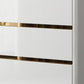 Cómoda de dormitorio Glam Stone, cómoda de almacenamiento de 16" de ancho en blanco con cajones