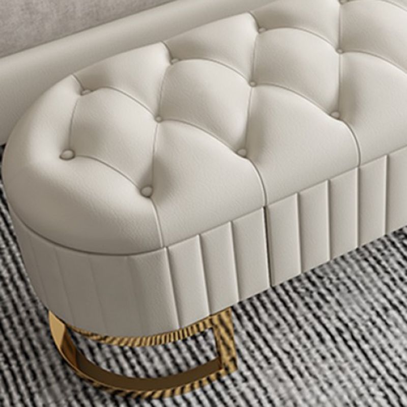 Contemporary Cushioned Seating Bench Oval Entryway and Bedroom Bench with Drawers Clearhalo 'Benches' 'Chairs & Seating' 'furn' 'furn_benches' 'Furniture' 'Living Room Furniture' 1200x1200_1d846013-3c58-46ba-b067-58f17b2bec66