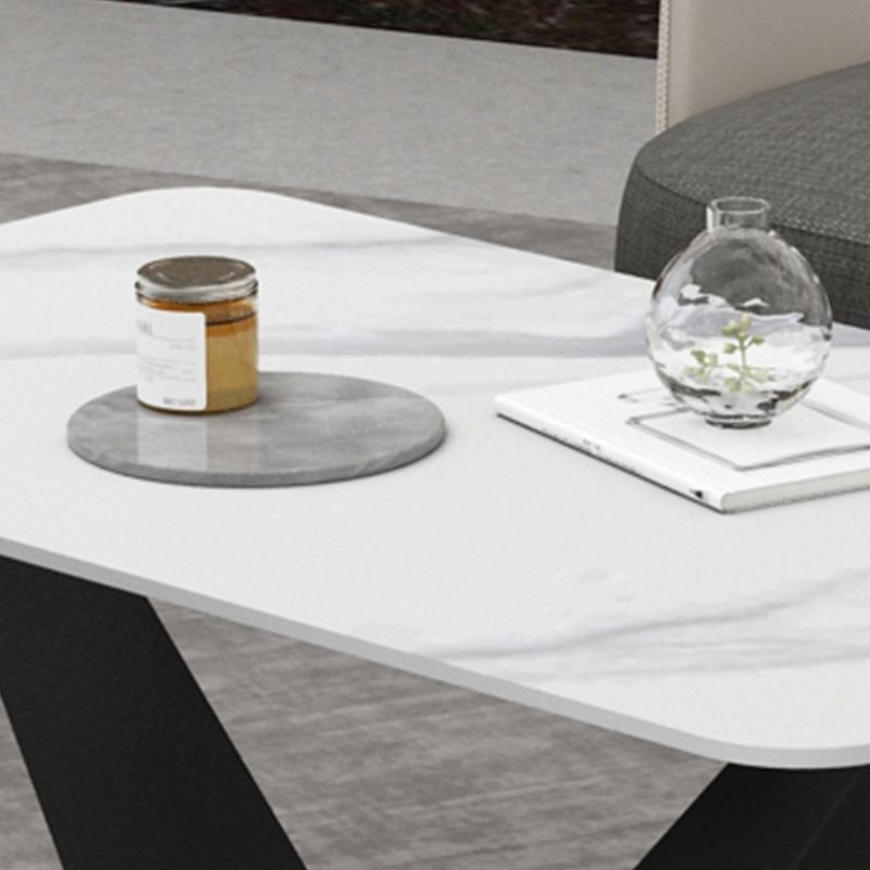 Glam 17.7" H Rectangle Slate Coffee Table Metal Abstract Cocktail Table Clearhalo 'Coffee & Accent Tables' 'Coffee Tables' 'coffee_tables' 'furn' 'furn_coffee_tables' 'Furniture' 'Living Room Furniture' 1200x1200_1d85405c-b748-4aef-8ccf-2de1e4df147c