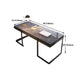 Home Industrial Rectangular Writing Desk Office Desk con patas de metal