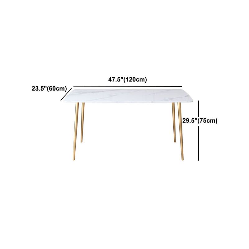 Gold Iron 4 Legs Dining Table Stone Center Top Traditional Luxury Dining Table Clearhalo 'Dining Tables & Seating' 'Dining Tables' 'dining_table' 'furn' 'furn_dining_table' 'Furniture' 'furniture_dining_table' 'Kitchen & Dining Furniture' 'kitchen' 'kitchen_dining_table' 1200x1200_1d85cb12-7b59-4b5d-8dd4-7e158a671ec9