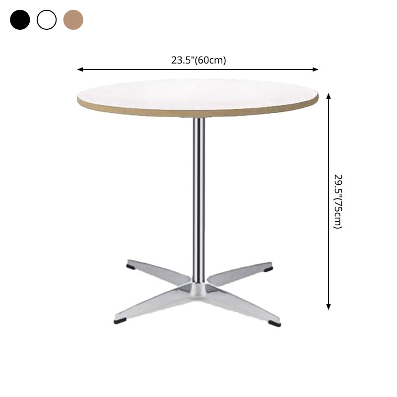 Modern MDF Round Dining Table Standard White Dining Table with Pedestal Base Clearhalo ' dining_table' 'Dining Tables & Seating' 'Dining Tables' 'Furniture' 'furniture_dining_table' 'Kitchen & Dining Furniture' 'kitchen&dining_furn' 'kitchen' 'kitchen_dining_table' 1200x1200_1d85e3c4-9767-47e6-b8fa-c4222544cb55