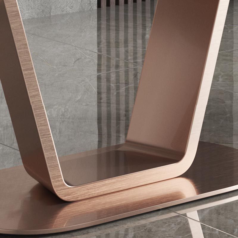 Rose Base Pedestal Casual Dining Table Rectangle Traditional Luxury Dining Table Clearhalo 'Dining Tables & Seating' 'Dining Tables' 'dining_table' 'furn' 'furn_dining_table' 'Furniture' 'Kitchen & Dining Furniture' 1200x1200_1d863ad3-8525-4d30-946b-5d6614da87d8