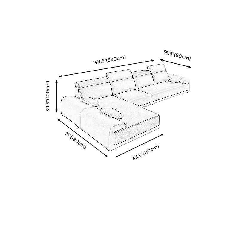 Modern Faux Leather Pillow Top Arm Sectional Stain-Resistant Sofa with Removable Cushions Clearhalo 'furn' 'furn_sectionals' 'Furniture' 'furniture_sectionals' 'Living Room Furniture' 'Sectionals' 1200x1200_1d86c94a-bc46-441a-8ad7-f3239ccae1b8